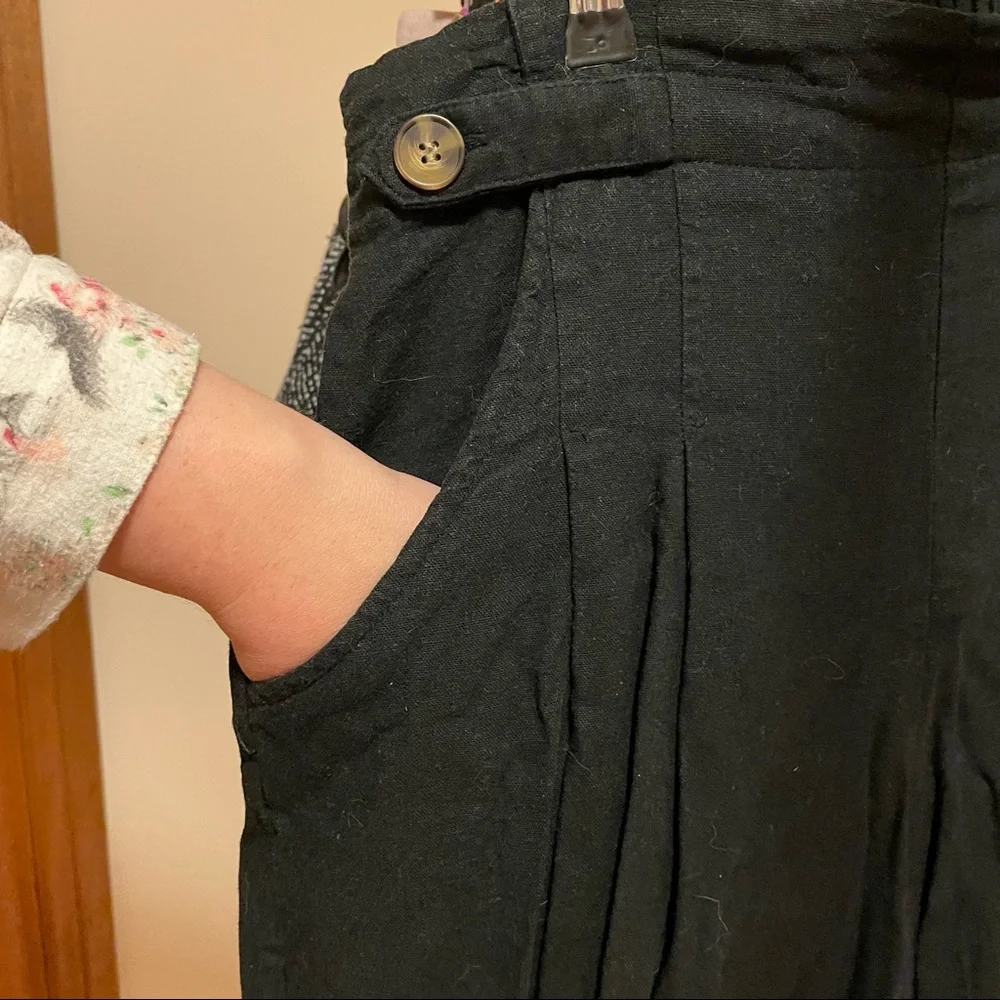 Cotton On Linen Style Black Wide-Leg Pants - size 10 - Picture 4 of 7